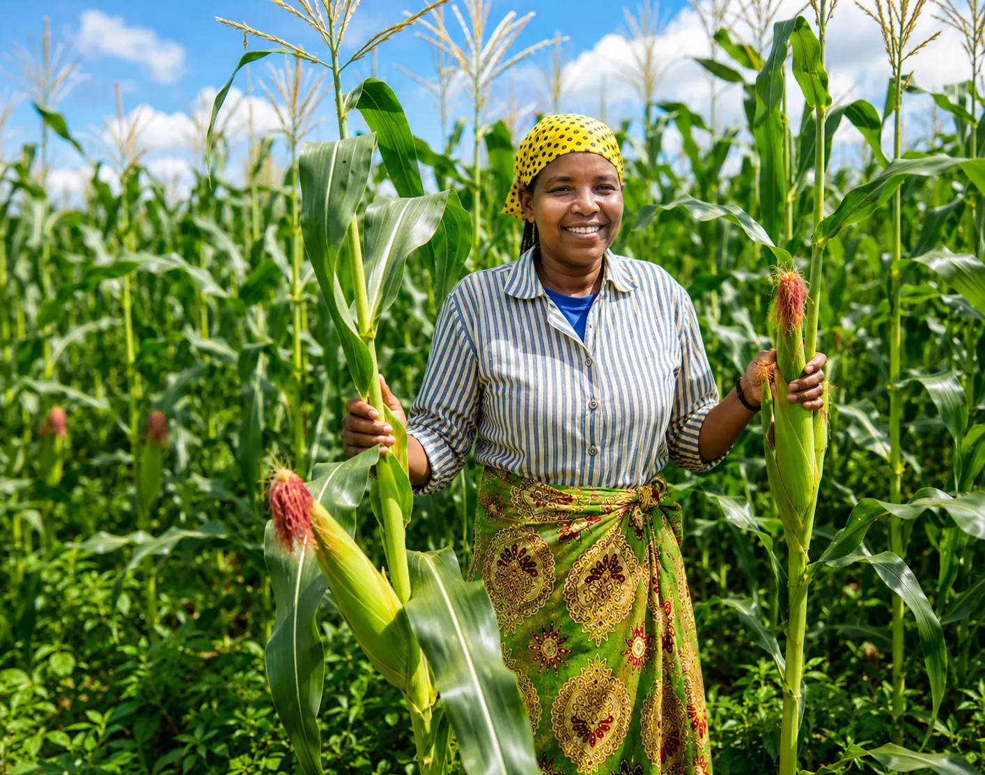 Farmer supported by DMF agricultural financing